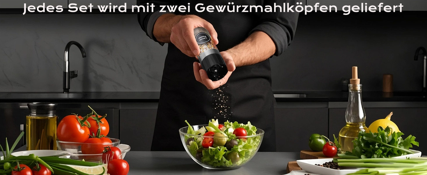Набір скляних банок для спецій FRIBERG з дозатором, 20 шт. по 120 мл, чорний колір