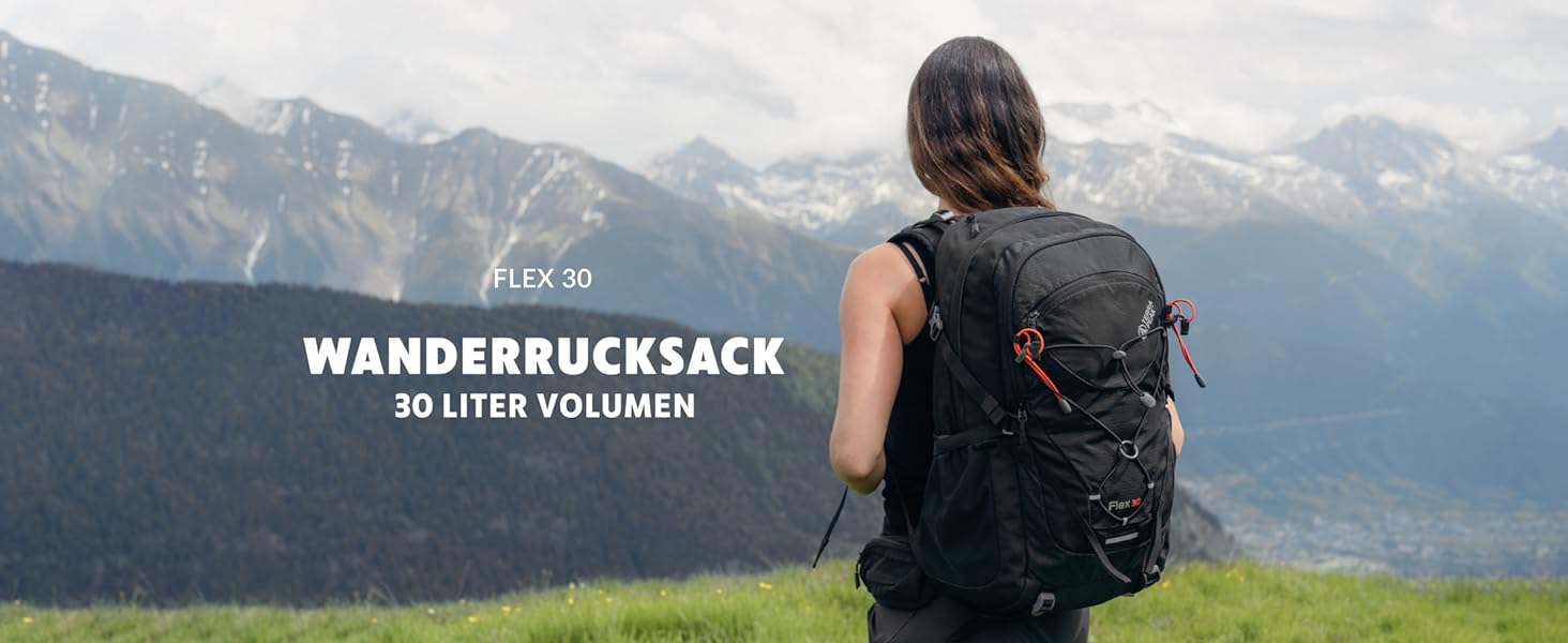 Похідний рюкзак Terra Peak 30L Flex 30 преміум середнього розміру з вентиляцією для спини, гідратаційної системою і чохлом від дощу-похідний рюкзак з поліестеру з дихаючої 3D повітряної сіткою-Рюкзак для активного відпочинку на відкритому повітрі з поясним ременем (30 літрів, темно-червоний)