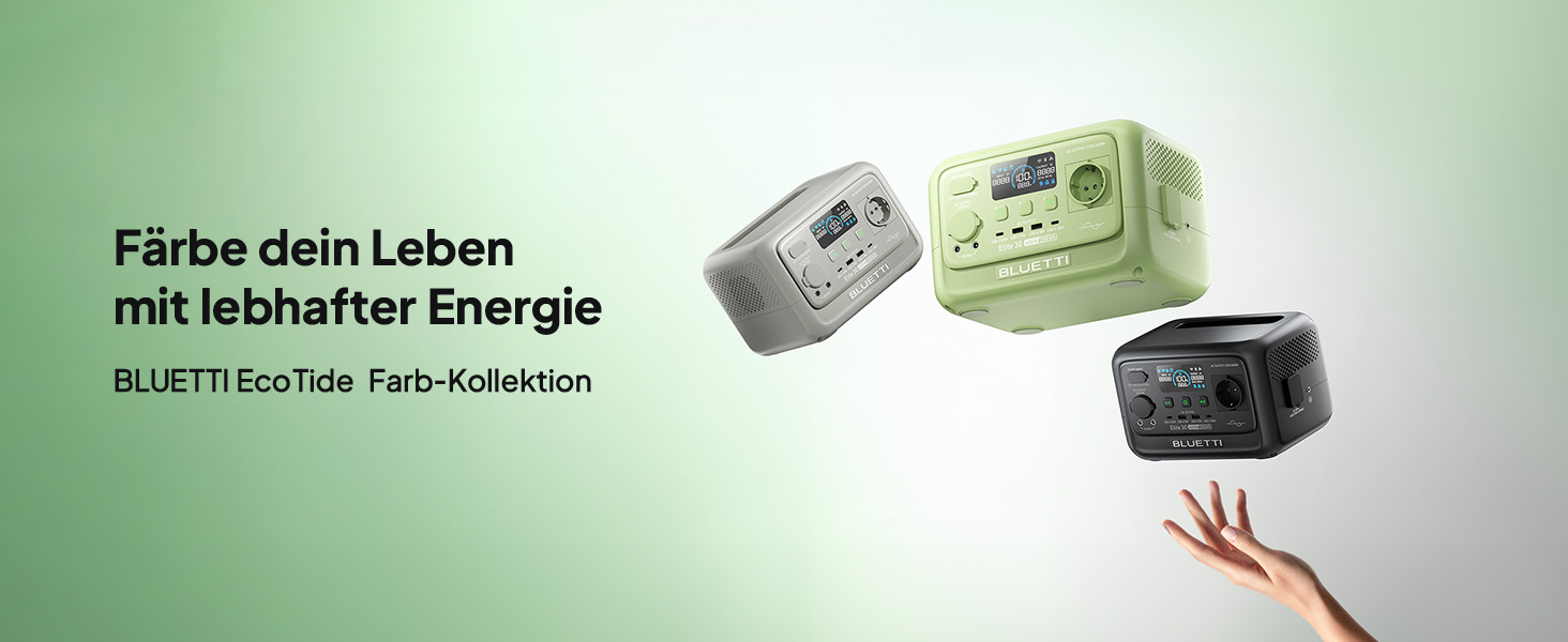 Портативна електростанція Elite 30 V2-Wiesengrün: 288 Wh, 600W AC, LFP, сонячний генератор для кемпінгу та надзвичайних ситуацій