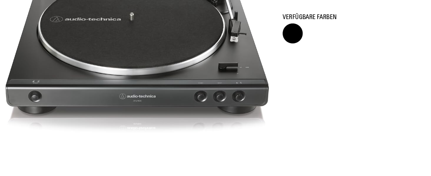 Програвач вінілу Audio-Technica LP60XBTBK з Bluetooth, автоматичний, ремінний привід, чорний, аналоговий стерео