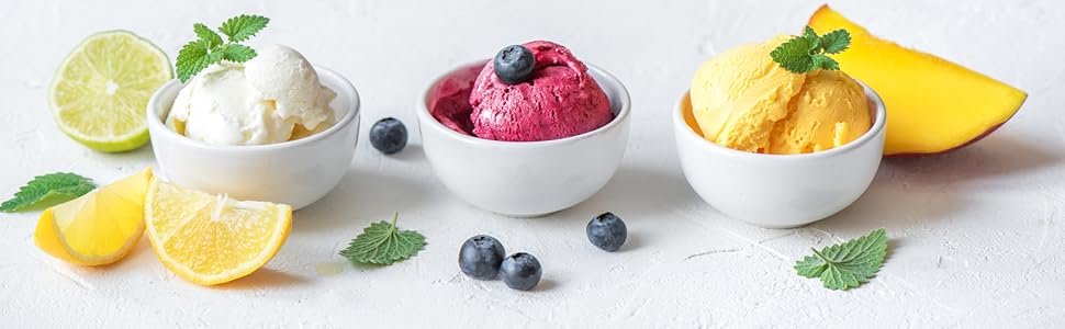 Електрична машина для приготування льоду H.Koenig HF180 - 1 л - 135 Вт - приготування морозива, сорбету та йогурту