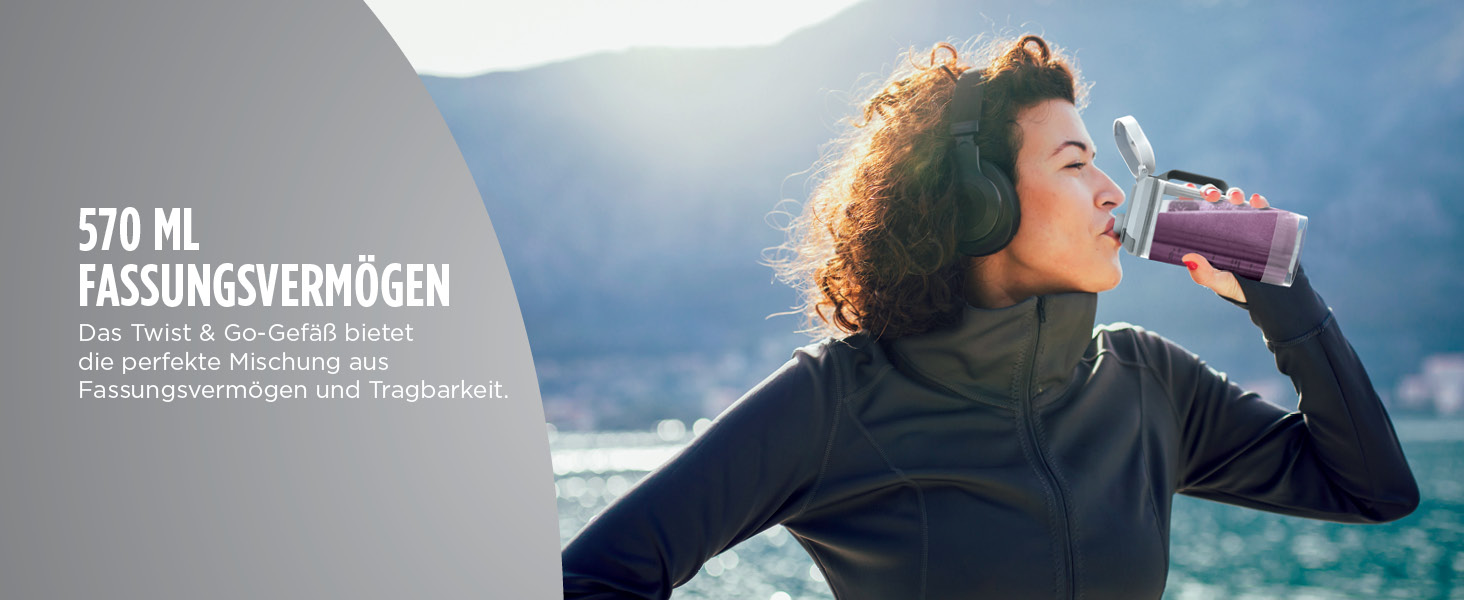 Портативний блендер Ninja Blast Max BC251EULD (сріблястий) – 570 мл, акумуляторний, для смузі та протеїнових коктейлів