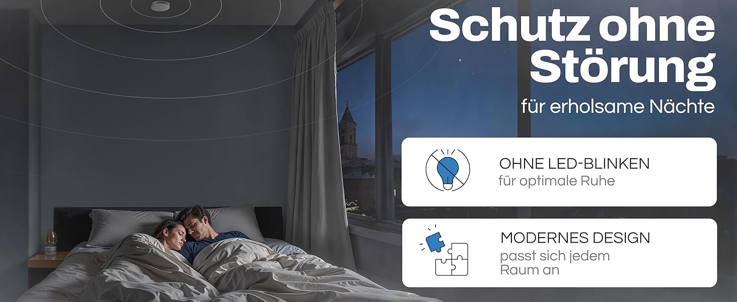 Датчик диму та тепла Rauchmelder Funk Vernetzt 5шт. Без дріфелю, без свердління, радіус дії - 10 років, комплект