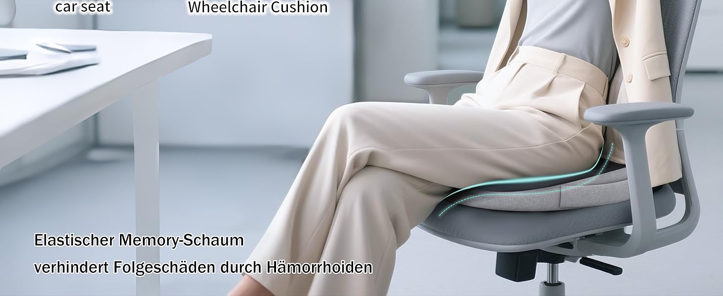 Ортопедична подушка-кільце з ефектом пам'яті для копчика та куксицевого відділу, протигеморройна та протипролежнева подушка для вагітних та реабілітації (Чорна)