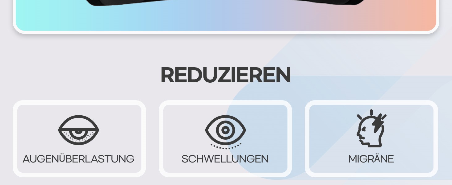 Масажер для очей HubiCare з підігрівом та охолодженням, компресією та вібрацією. Зняття мігрені, сухих очей, втоми. Bluetooth, білий (чорний)