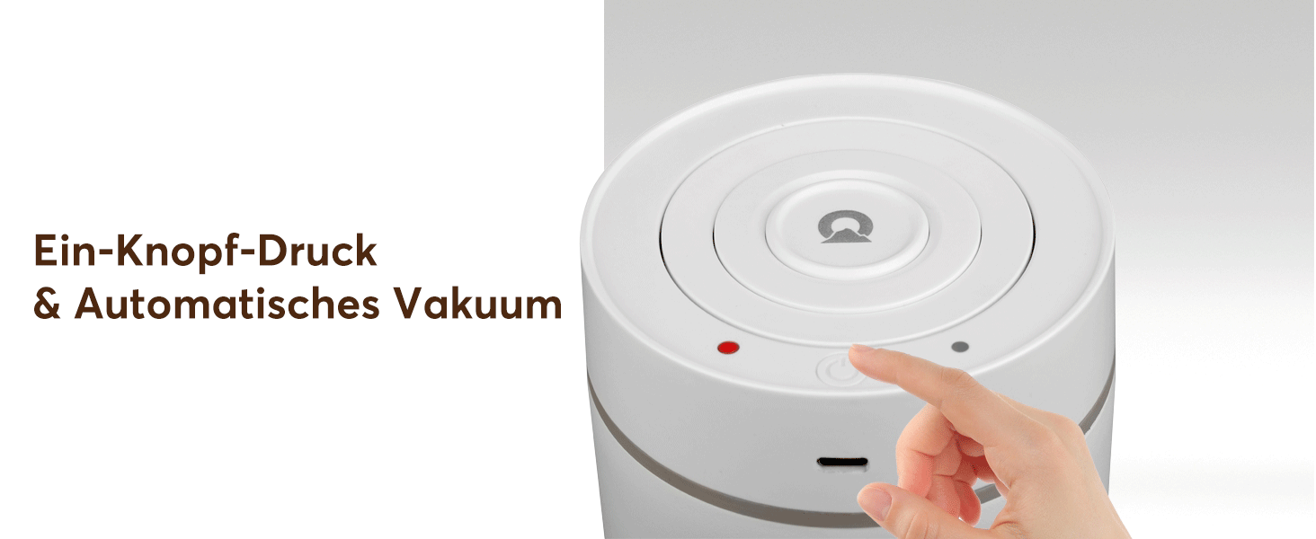 OUTPEAK Neo 2025 Kilo Auto-Vakuum-Kaffeedose: Вакуумний контейнер для кави OUTPEAK Neo 2025 Kilo, 1,5 л (500 г кавових зерен), з автоматичним вакуумуванням, нержавіюча сталь, для бариста, подарунок (великий, матовий чорний)