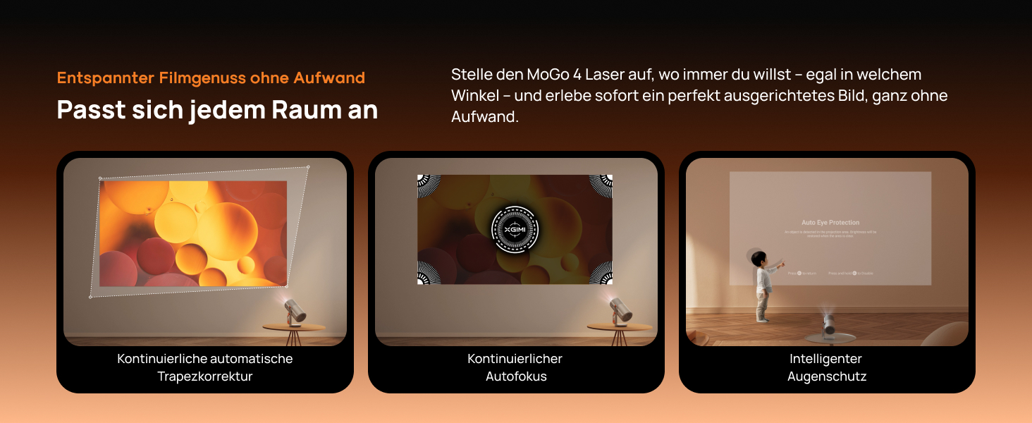 XGIMI MoGo 4 Laser: Портативний проектор з Google TV, Harman Kardon, 550 ANSI лм, до 2.5 год роботи