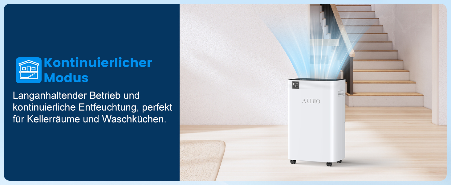 Електричний осушувач повітря 20л/день, високої продуктивності, з функцією сушіння білизни, таймером та системою відтавання, для приміщень до 200 м³/60 м², підходить для квартир, ванних кімнат, підвалів, гарантія 10 років