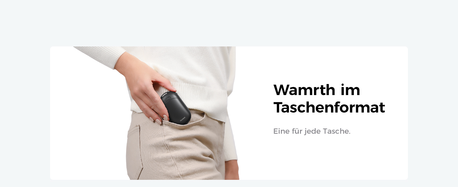 Електричні грілки для рук OCOOPA 2 шт. з магнітом, 5000mAh, 3 режими нагріву, компактні, для рукавичок, зими