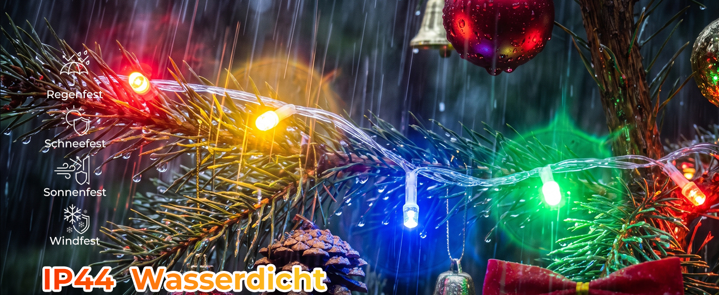 Світлодіодна гірлянда 50м 500 LED теплий білий колір, водонепроникна з димером та 8 режимами роботи, для вулиці та дому