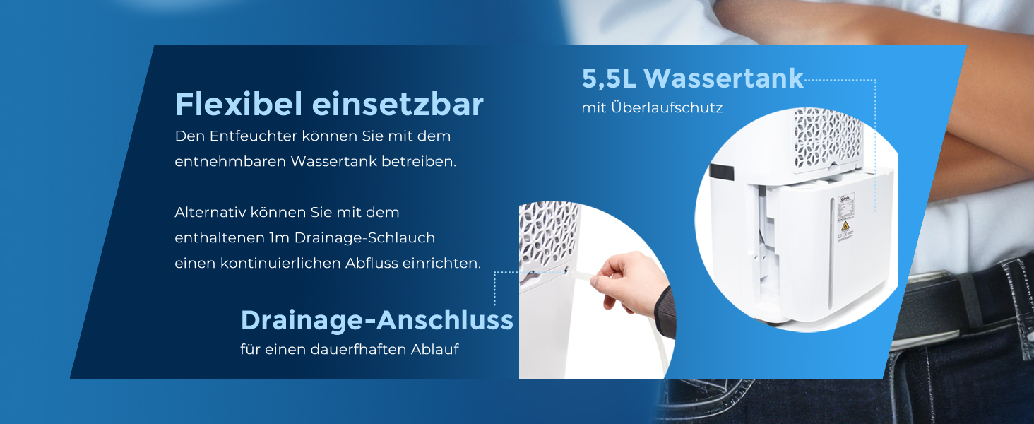 Електричний осушувач повітря AEF2000 - 20 л/день, до 30 м², тихий, з автовимкненням, гігростатом та сенсорним дисплеєм. Ідеально для спальні та ванної кімнати