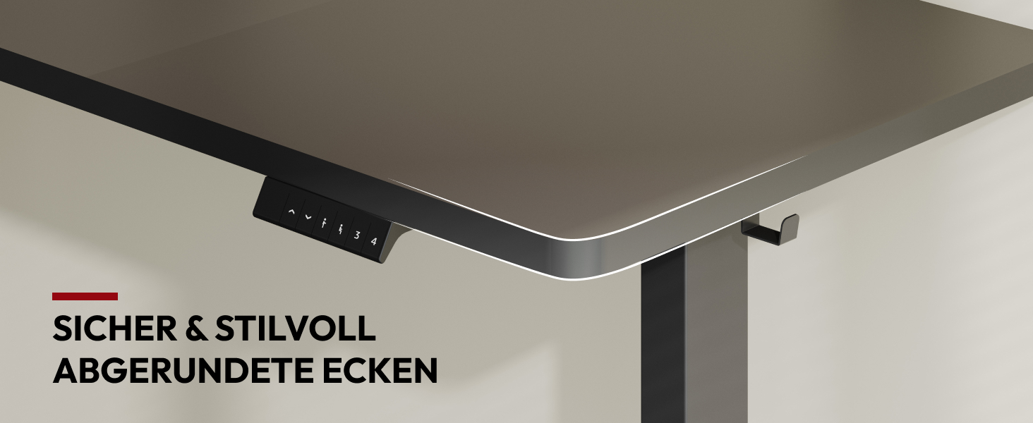 Регульований стіл Sanodesk 110x54 см - компактний стоячий стіл з аксесуарами, для маленьких приміщень, з антиколізійним захистом (білий). Також доступний розмір 140x60 см (чорний)