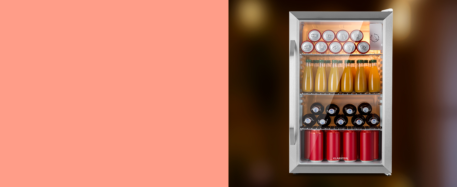 Klarstein Getränkekühlschrank: компактний міні-холодильник для напоїв (80 л, срібно-білий)