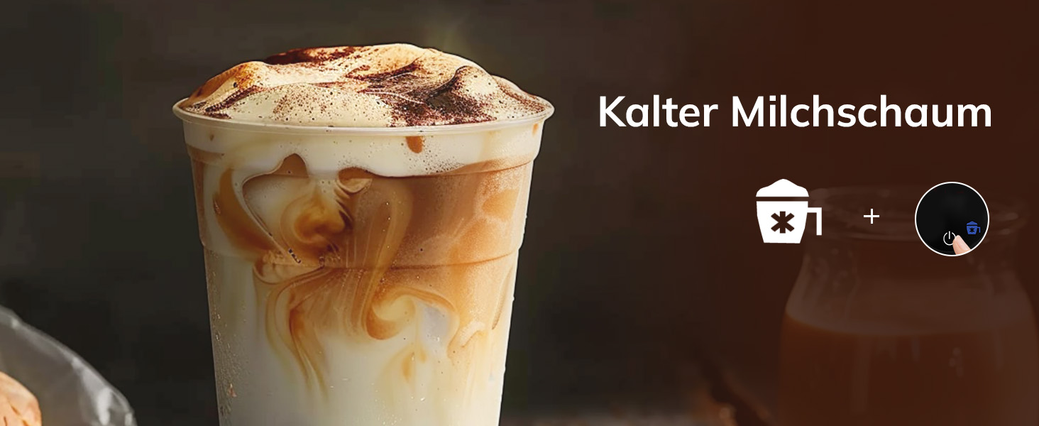 Morpilot Електричний піноутворювач молока 6-в-1, для капучино, лате, гарячого шоколаду, 130-500 мл, 600 Вт, антипригарне покриття, нержавіюча сталь, чорний