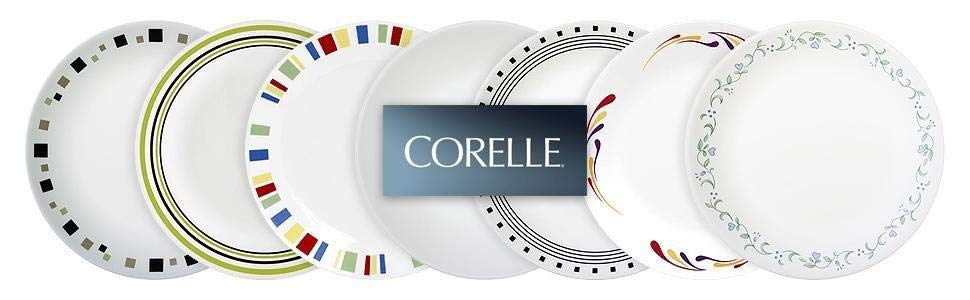 Набір посуду Corelle Simple Sketch, скло Vitrelle, 16 предметів, ударостійкий і ударостійкий, чорний