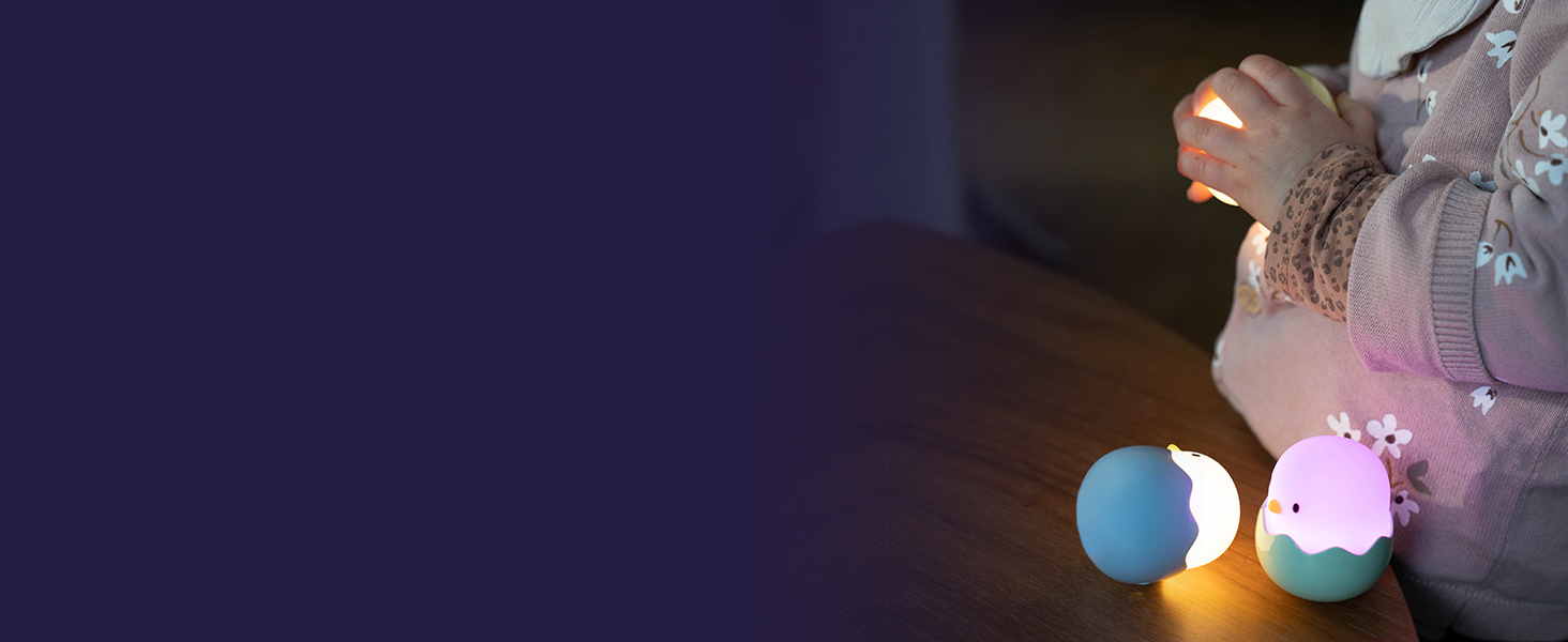 Нічник дитячий LED MegaLight Eggy 3 шт. з USB зарядкою, диммер, безпечний для немовлят