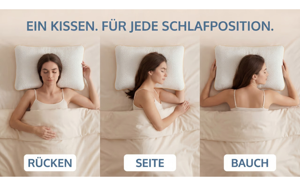 Ортопедична подушка для шиї Air Comfort Flow+ з дихаючим чохлом, піна з пам'яті, 60x40x15 см