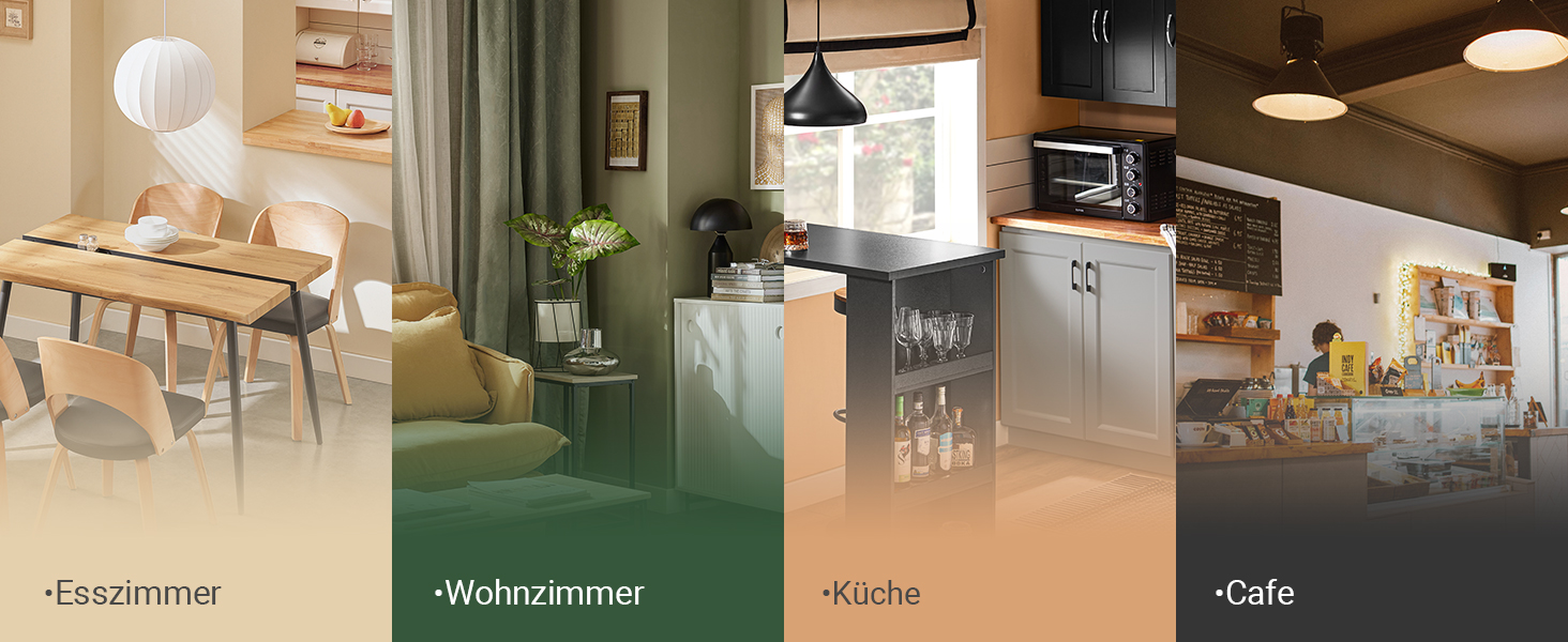 Стільниця-барний стіл SoBuy з 3 полицями, 112x106x57 см, чорний. Підходить для кухні, вітальні, офісу. Модель FWT17-II-SCH