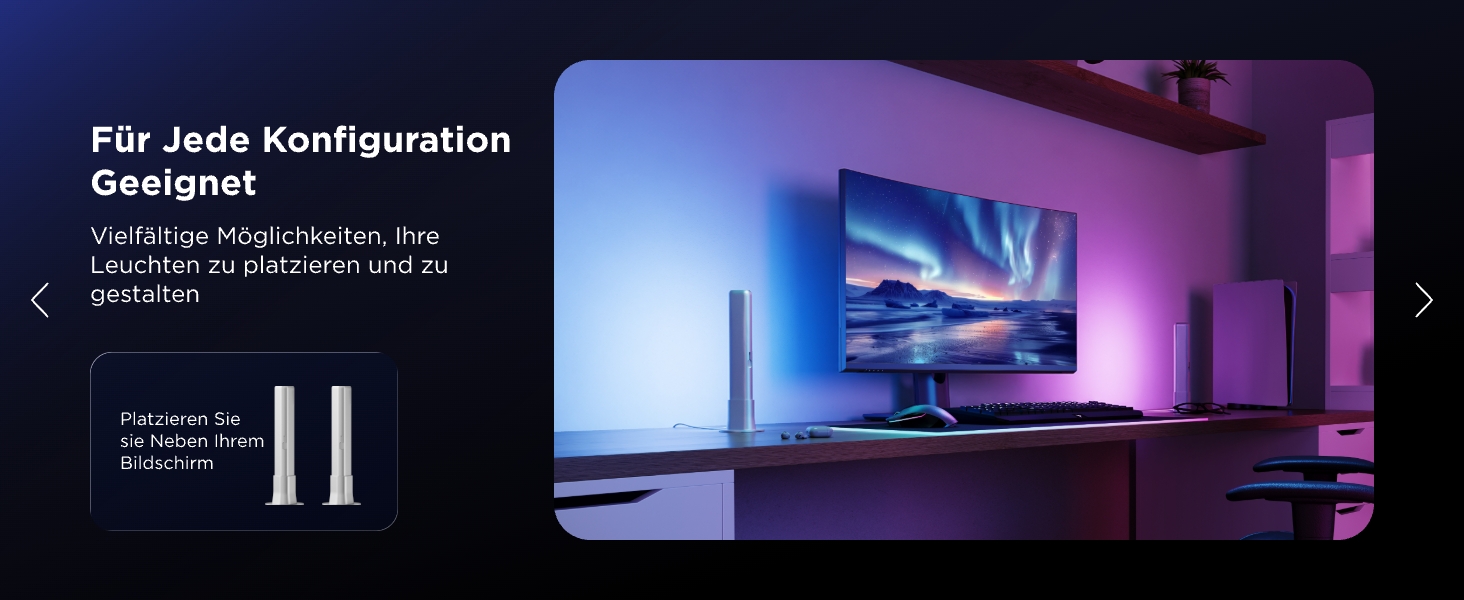 Світлодіодні LED-панелі Govee RGBICWW для підсвічування телевізора, геймінгу та створення атмосфери (Сріблястий)