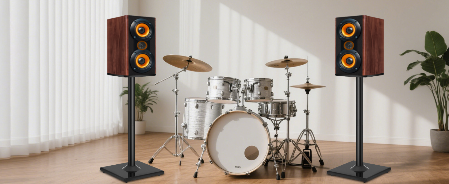 Підставка для колонок OUUTMEE, пара, до 10 кг, з кабельною організацією, сумісна з різними моделями, без регулювання висоти