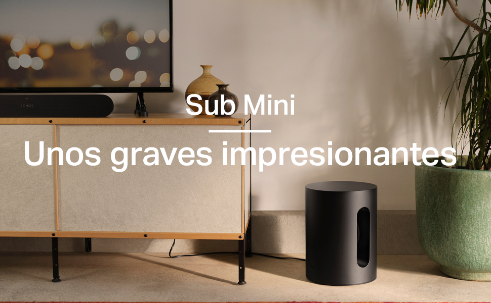 Компактний сабвуфер Sonos Sub Mini, вражаючі баси, регульований еквалайзер, Trueplay - чорний