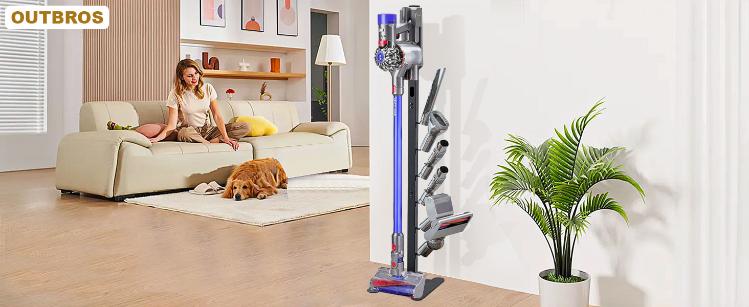 Підставка для пилососа OUTBROS для Dyson V15-V6, стійка металева скоба, аксесуари, чорний