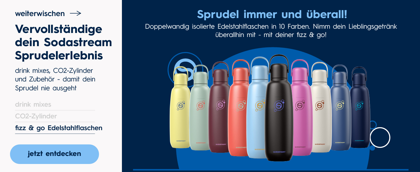 Сифон для газування води SodaStream ENSO з пляшкою 1л та циліндром CO2, сріблястий