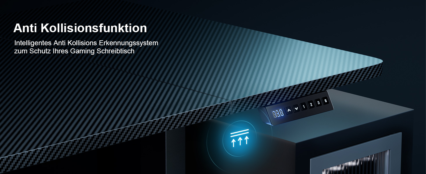 Ігровий стіл HLONONE з LED підсвічуванням, регульована висота 120 x 60 см, електричний, з розетками та підставкою для монітора, стіл для стояння/сидіння з функцією пам'яті, чорний