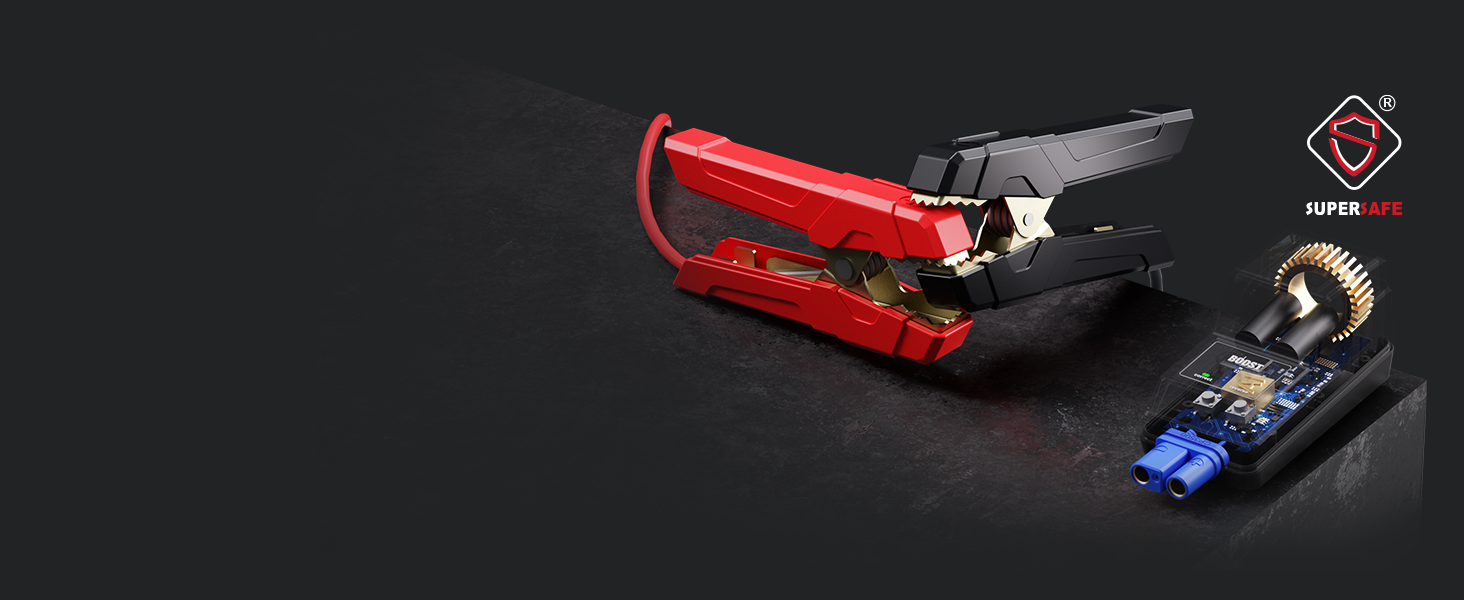 Powerbank Starthilfe GOOLOO GP2000 для автомобілів: 4000A, USB-швидка зарядка, LED, кабель для підзарядки, 8.0L бензин/6.0L дизель