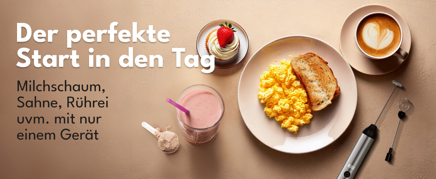 Електричний піноутворювач для молока LEBENLANG - USB, з насадкою для збивання | Перезаряджається