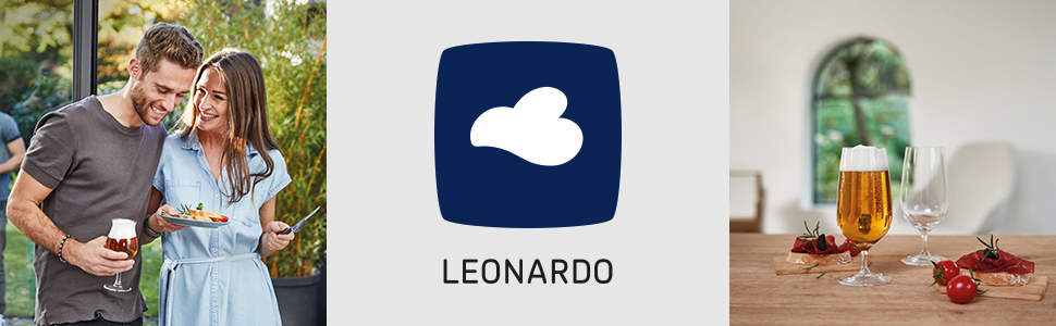 Набір склянок для води та напоїв Leonardo Tivoli, 6 шт, 360 мл, сучасний стиль, підходять для посудомийної машини