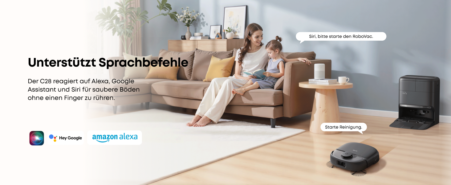 Робот-пилосос Eufy C28 з функцією миття підлоги, HydroJet самоочисний валик, потужність 15000Pa, 5-в-1 Omni-станція, антизаплутувальна щітка, розпізнавання перешкод за допомогою ШІ