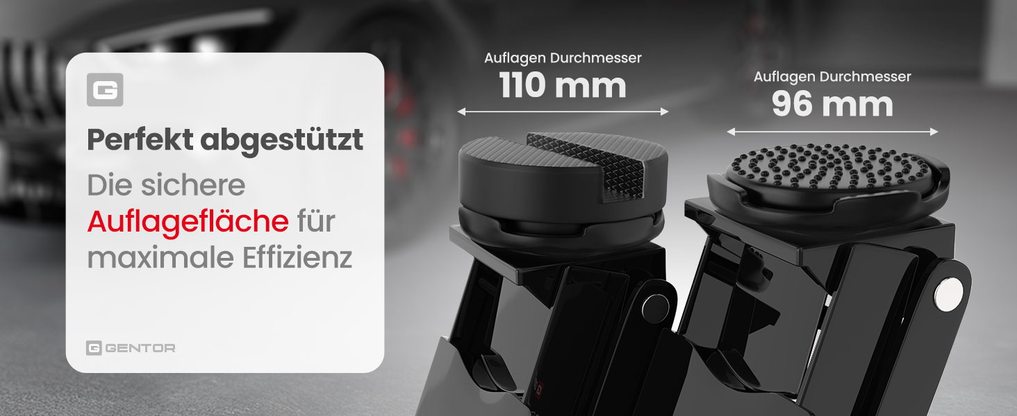 Гідравлічний домкрат 3T низькопрофільний 75-505мм з гумовими накладками для легкових авто та SUV – професійний, поворотний на 360° (Чорний)