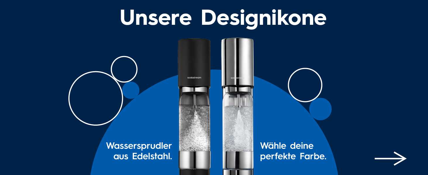 Сифон для газування води SodaStream ENSO з пляшкою 1л та циліндром CO2, сріблястий