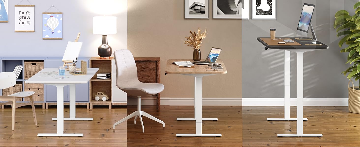 Електричний регульований стіл ONKRON, чорний, для стільниць 120-170 см, до 70 кг (Cdf222e-w)