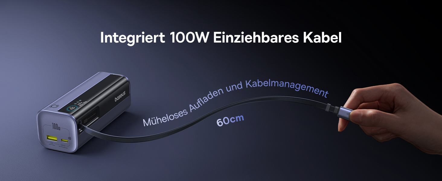 Powerbank Baseus EnerGeek для ноутбука: 100W, 10000mAh, 2x USB-C PD 3.0, Digital Display, сумісний з MacBook, Dell, HP, SteamDeck, iPhone, Samsung