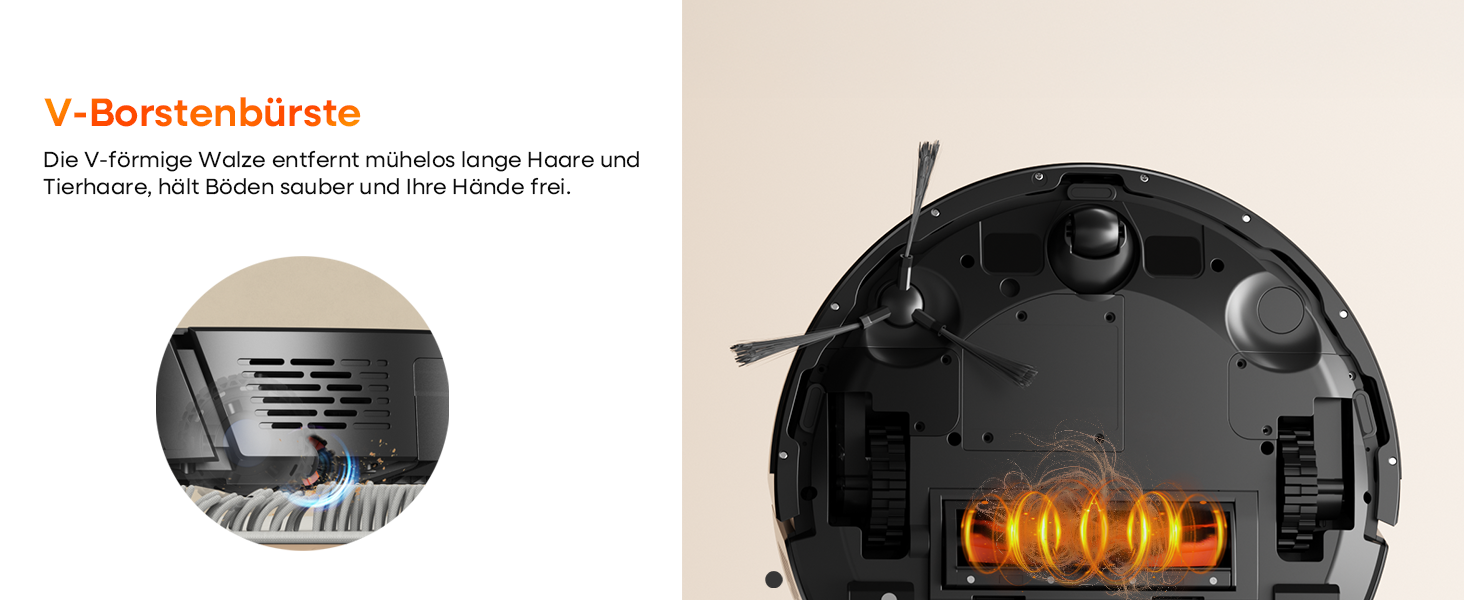 Робот-пилосос з функцією миття 5000Pa, потужний робот-пилосос з базою для самостійного очищення 3.5L, час роботи до 180 хвилин, навігація LiDAR, для збору шерсті тварин та прибирання килимів, керування через додаток, чорний