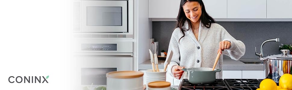 Магнітний брусок для ножів Coninx двосторонній | Тримач для ножів без ножів | Тримач для кухонних ножів з потужним магнітом | Підставка для ножів Coninx з антиковзким покриттям, горіховий колір