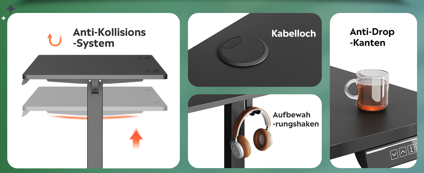 Регульований стіл Devaise 100x60 см з однією стільницею та тихим мотором, стіл для стояння та сидіння з функцією пам'яті на 3 положення, ергономічний комп'ютерний стіл для офісу, білий 100x60 см