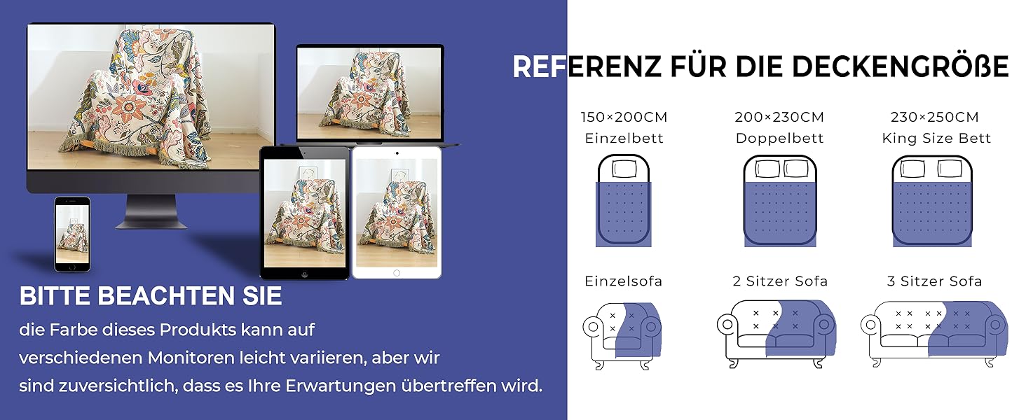 Плед Boho з 100% бавовни, стиль кантрі, 150x200 см, колір гранат