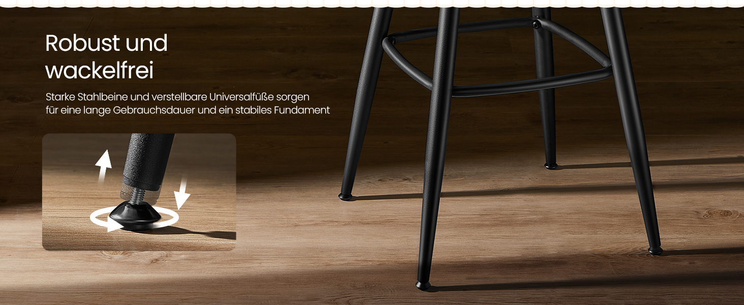 Барні стільці VASAGLE EKHO - набір 2 шт, 360° обертання, з підлокітником, для кухонного острова, стиль Mid-Century Modern, 65 см, зелений