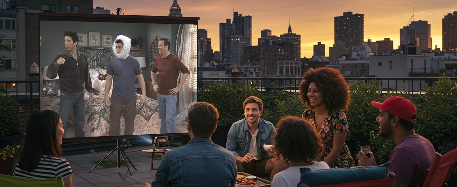 Проектор Beamer 4K з підтримкою 1500 ANSI, 1080P FHD, Smart, автоматичною корекцією трапеції, електричним фокусом, WiFi 6, Bluetooth для домашнього кінотеатру та на відкритому повітрі (сталево-сірий)