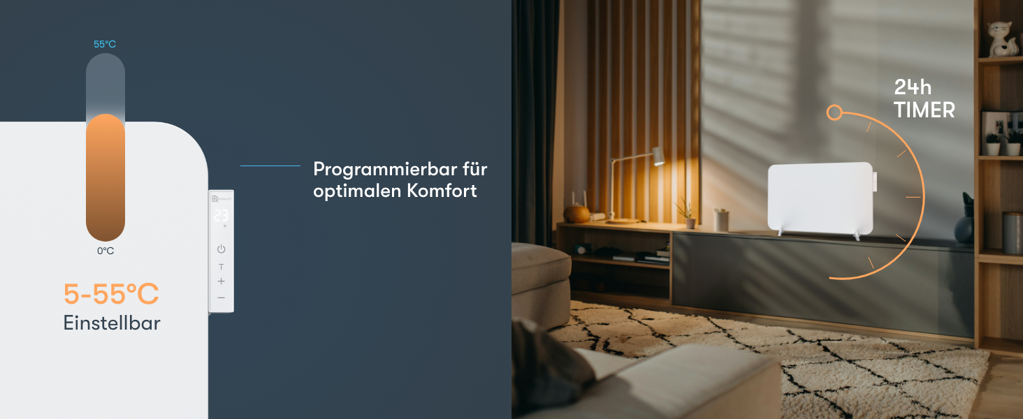 Інфрачервовий обігрівач BR Bringer 450W з Wi-Fi, термостатом та пультом, для дому та офісу (білий)