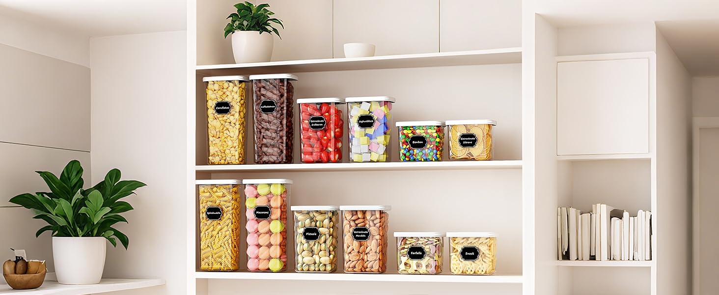 Герметичні контейнери для зберігання продуктів з кришкою, набір 6 шт (до 1,8л)