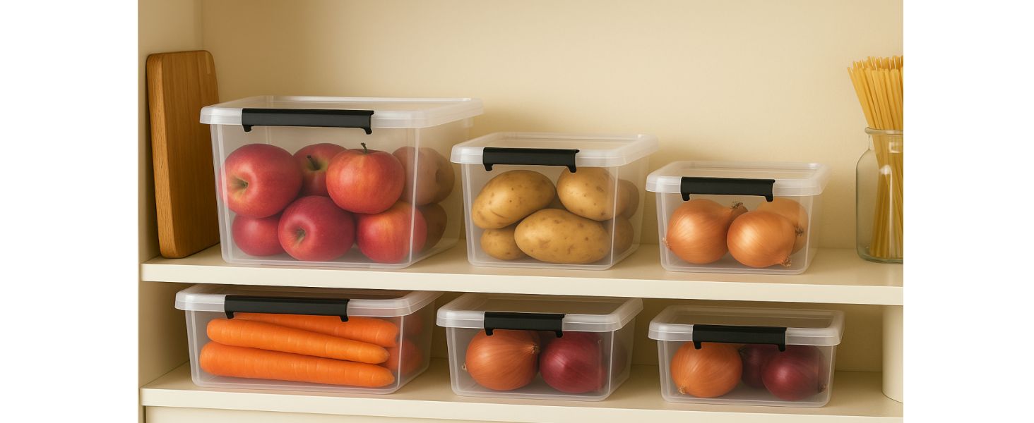 4 набори Astor24 ящики для зберігання прикрас 40 л (60 кульок) - для різдвяних прикрас, їстівний пластик, стекові