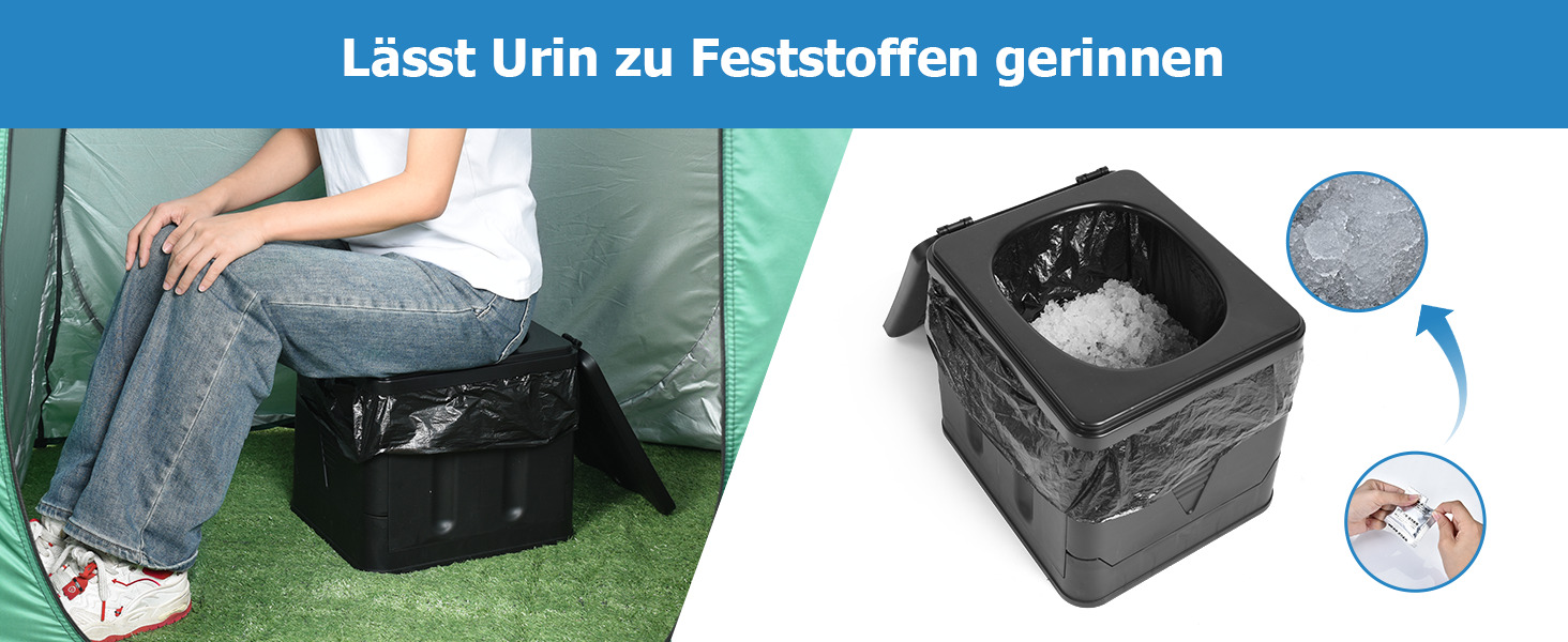 Розкладне туристичне туалетне сидіння OTRAKI - мобільний туалет для кемпінгу, фестивалів та подорожей (12 пакетів)