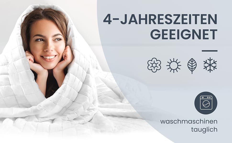 Обважнююча ковдра для сну 135x200 см, 6 кг, терапевтична антистрес-ковдра з 100% бавовни