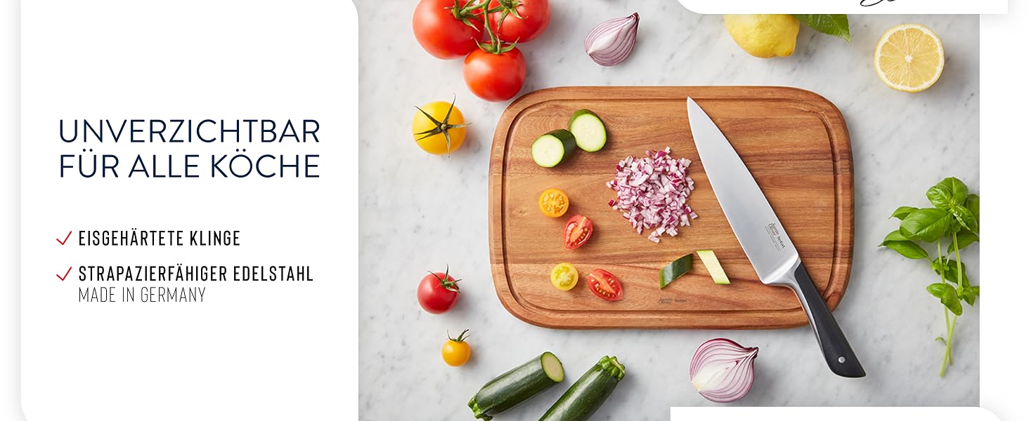 Набір кухонних ножів з підставкою Jamie Oliver by Tefal, 6 предметів, сталь з криозагартуванням, підставка з акацієвого дерева, коричневий, K267S556