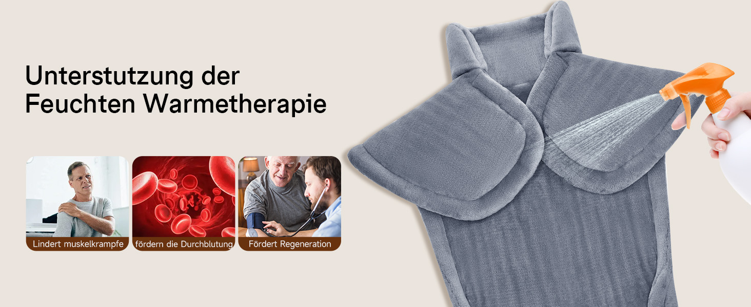 Електричний нагрівальний килимок для спини, шиї та плечей ALLJOY, 56 x 84 см, 6 режимів нагріву, таймер, автовимкнення