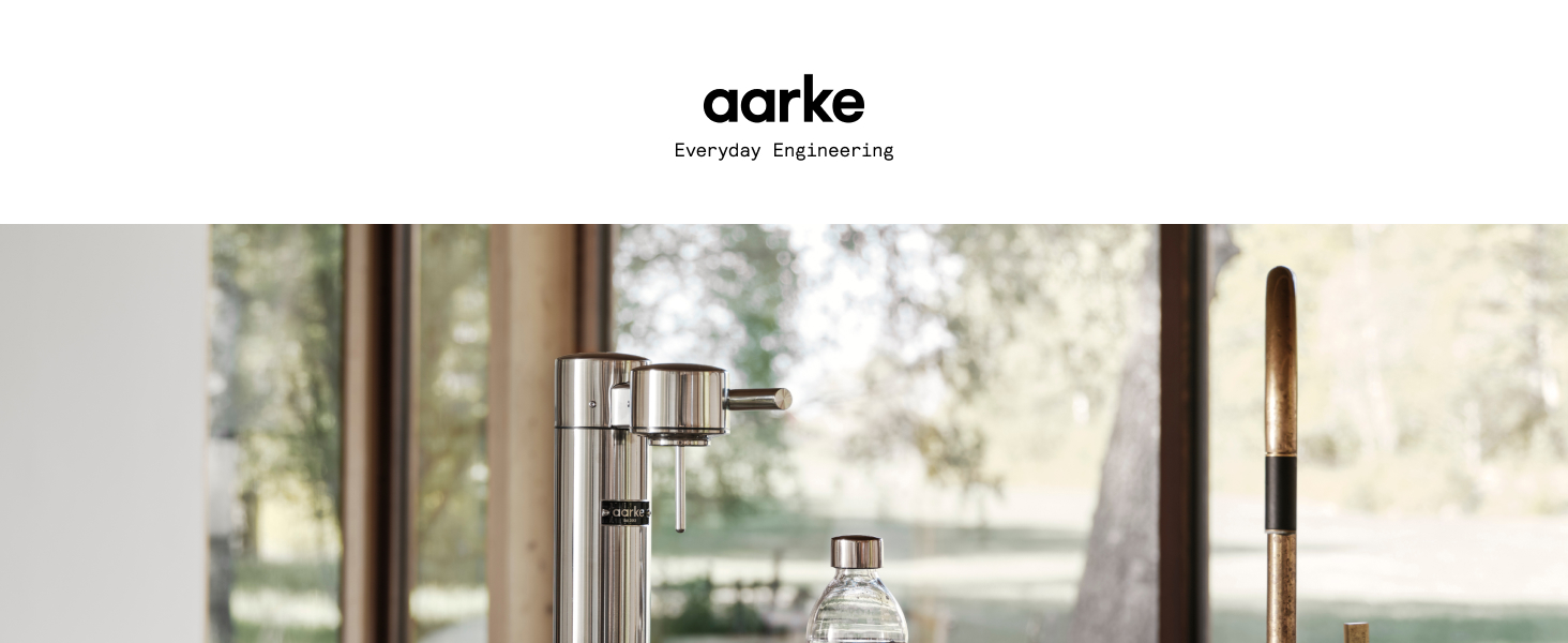 Сифонизатор для води Aarke Carbonator 3 з нержавіючої сталі, з PET-пляшкою 1л